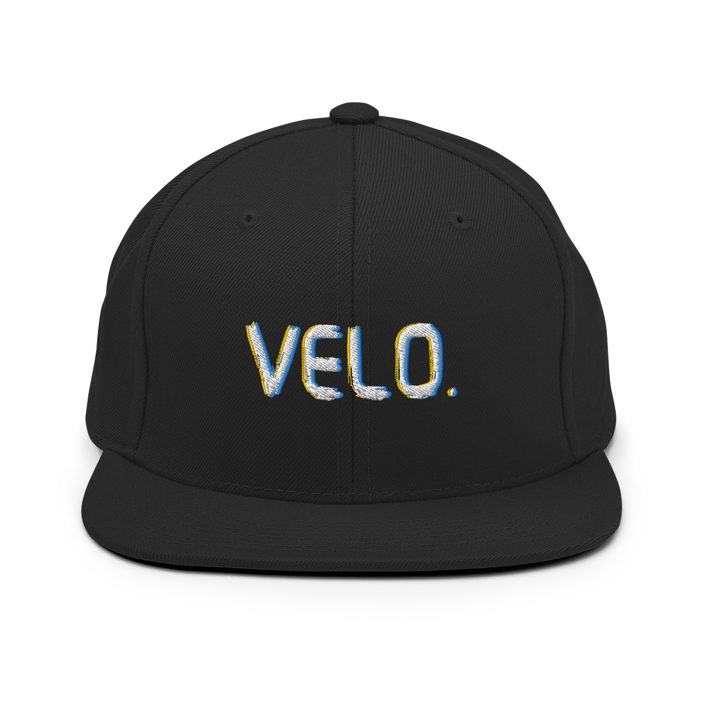 Velo. Flat Bill Snapback Hat