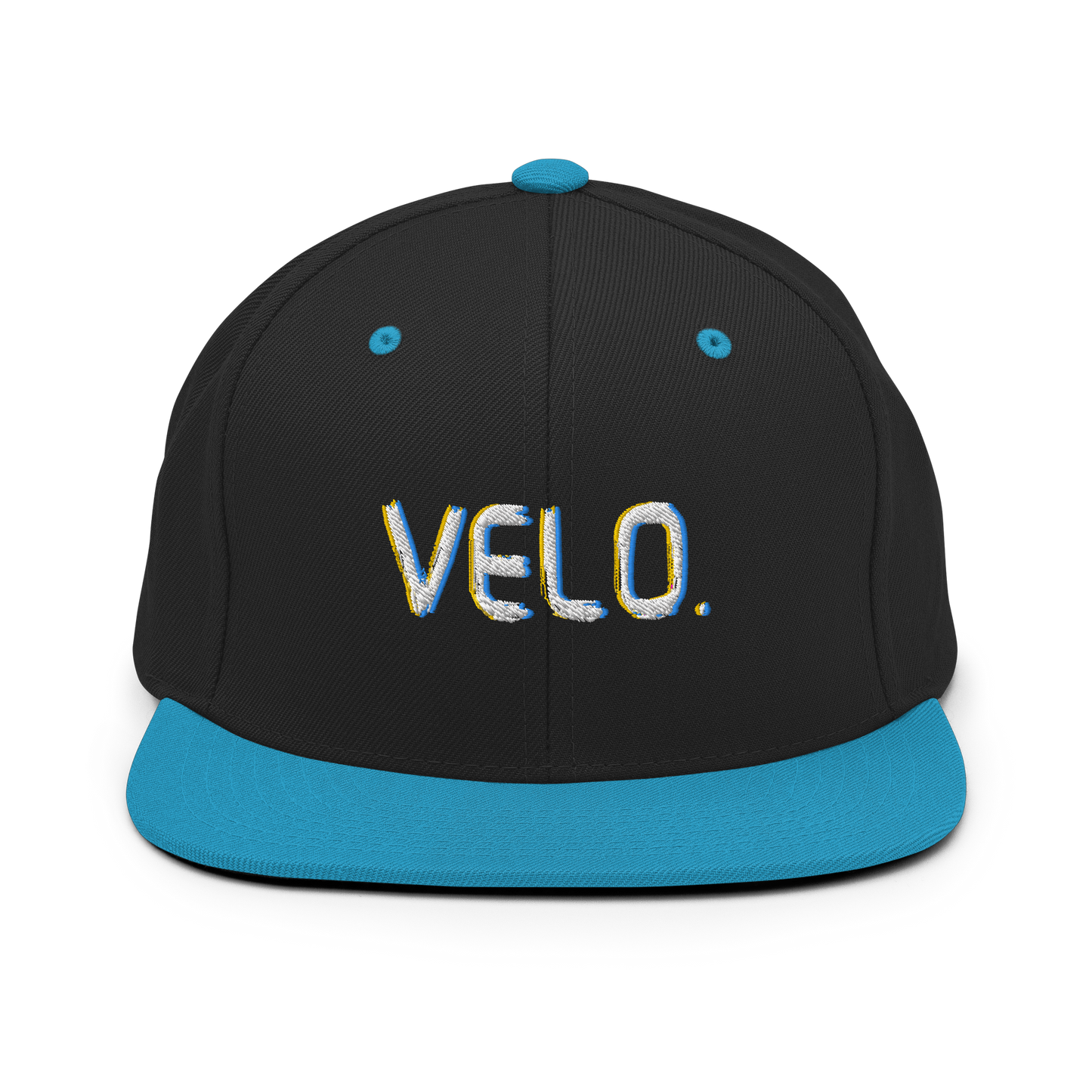Velo. Flat Bill Snapback Hat