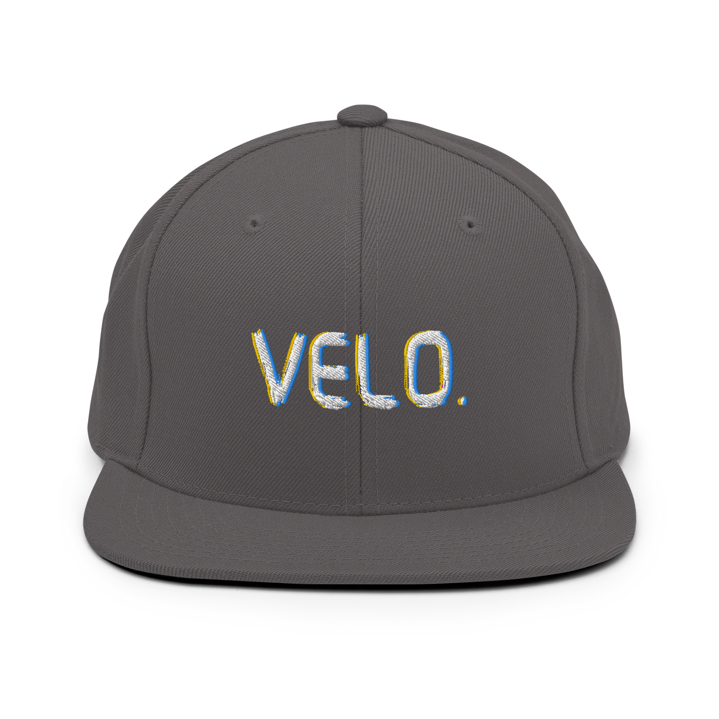 Velo. Flat Bill Snapback Hat