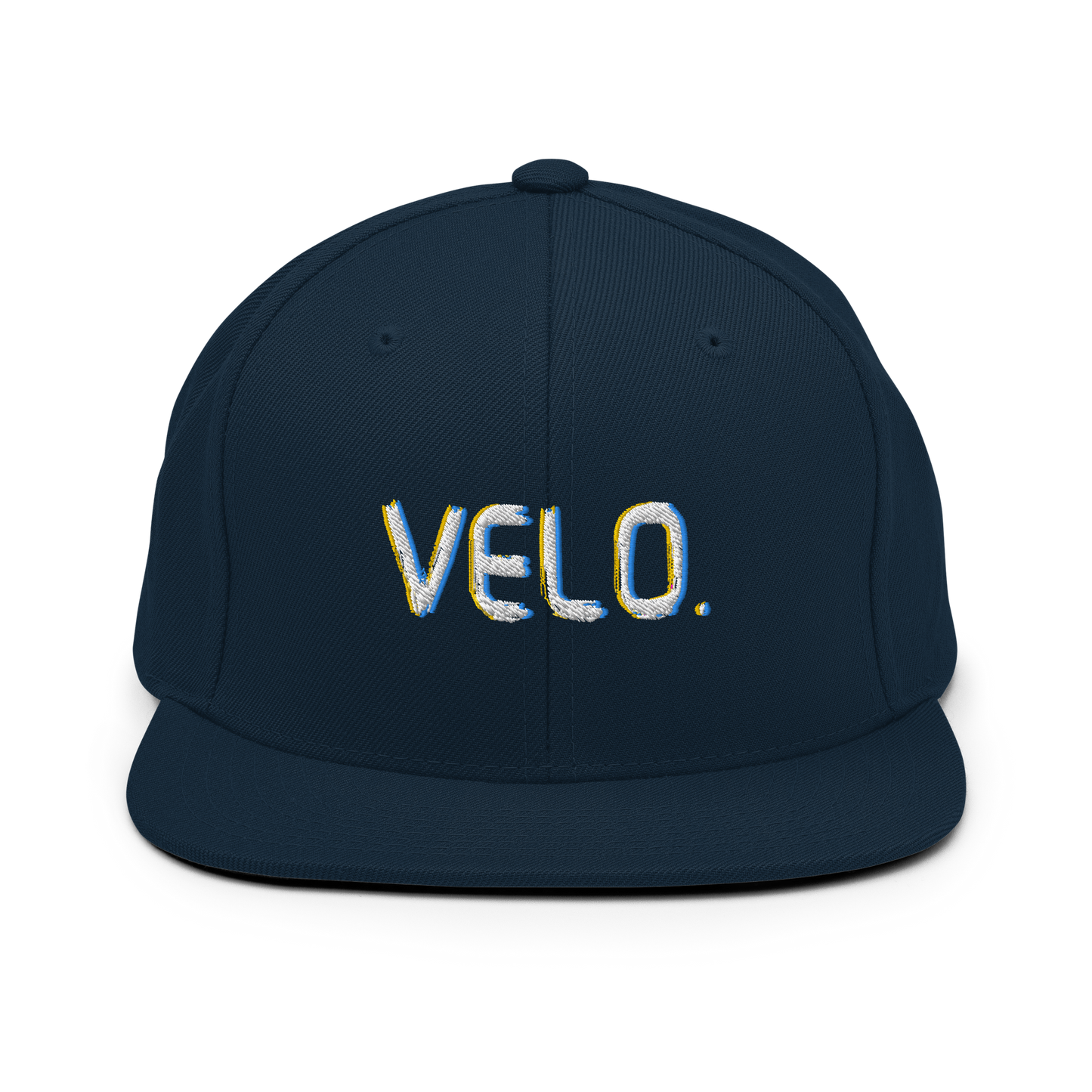 Velo. Flat Bill Snapback Hat