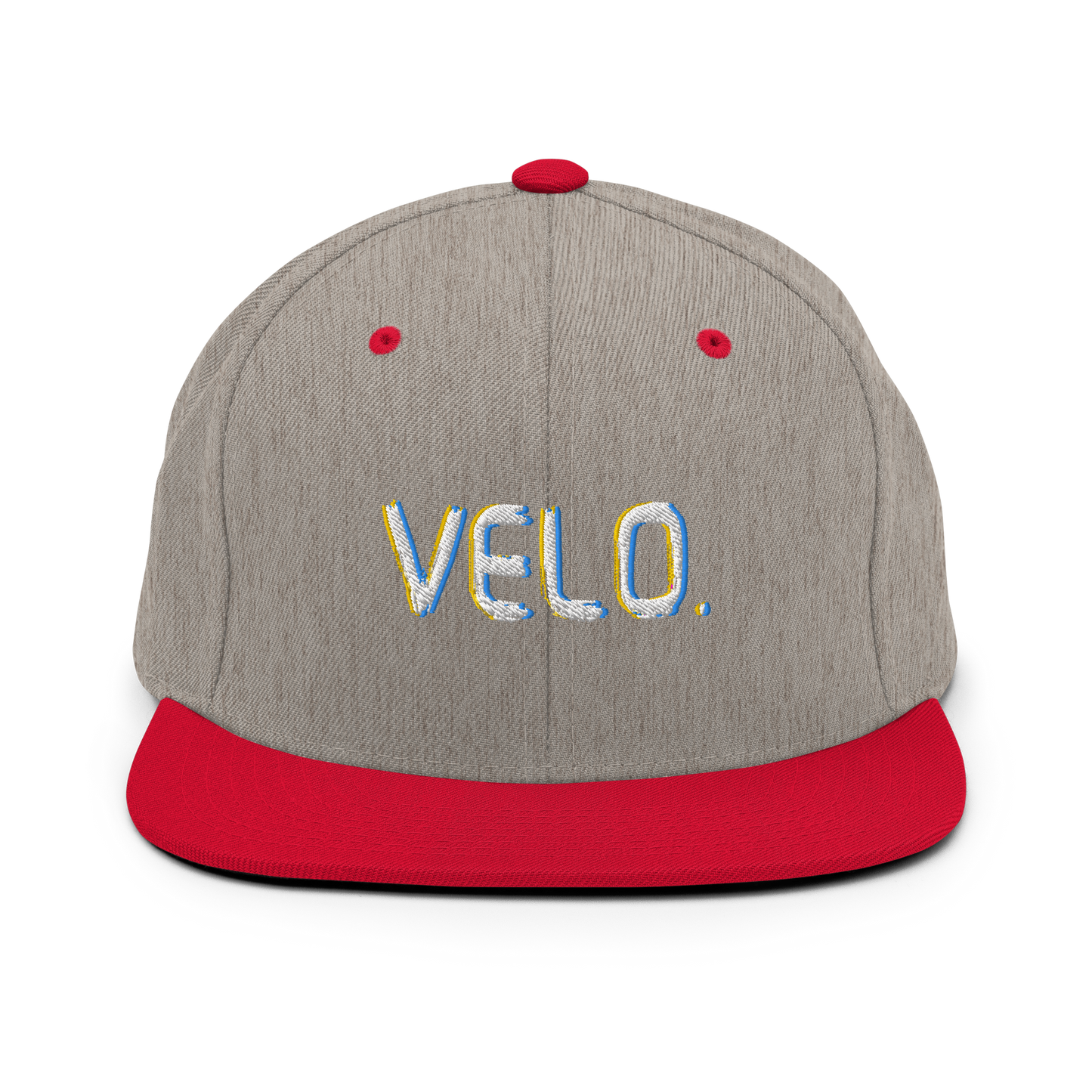 Velo. Flat Bill Snapback Hat