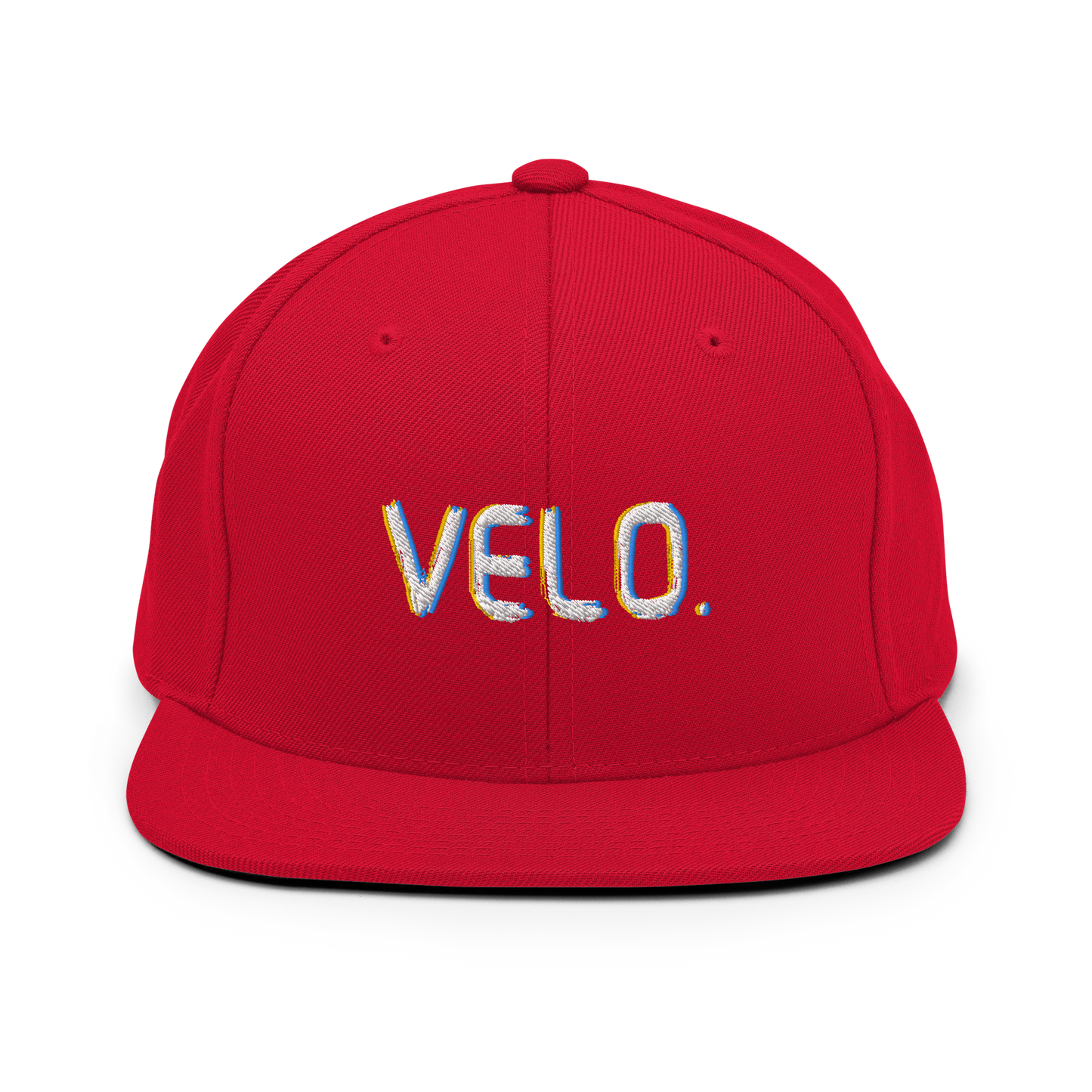 Velo. Flat Bill Snapback Hat