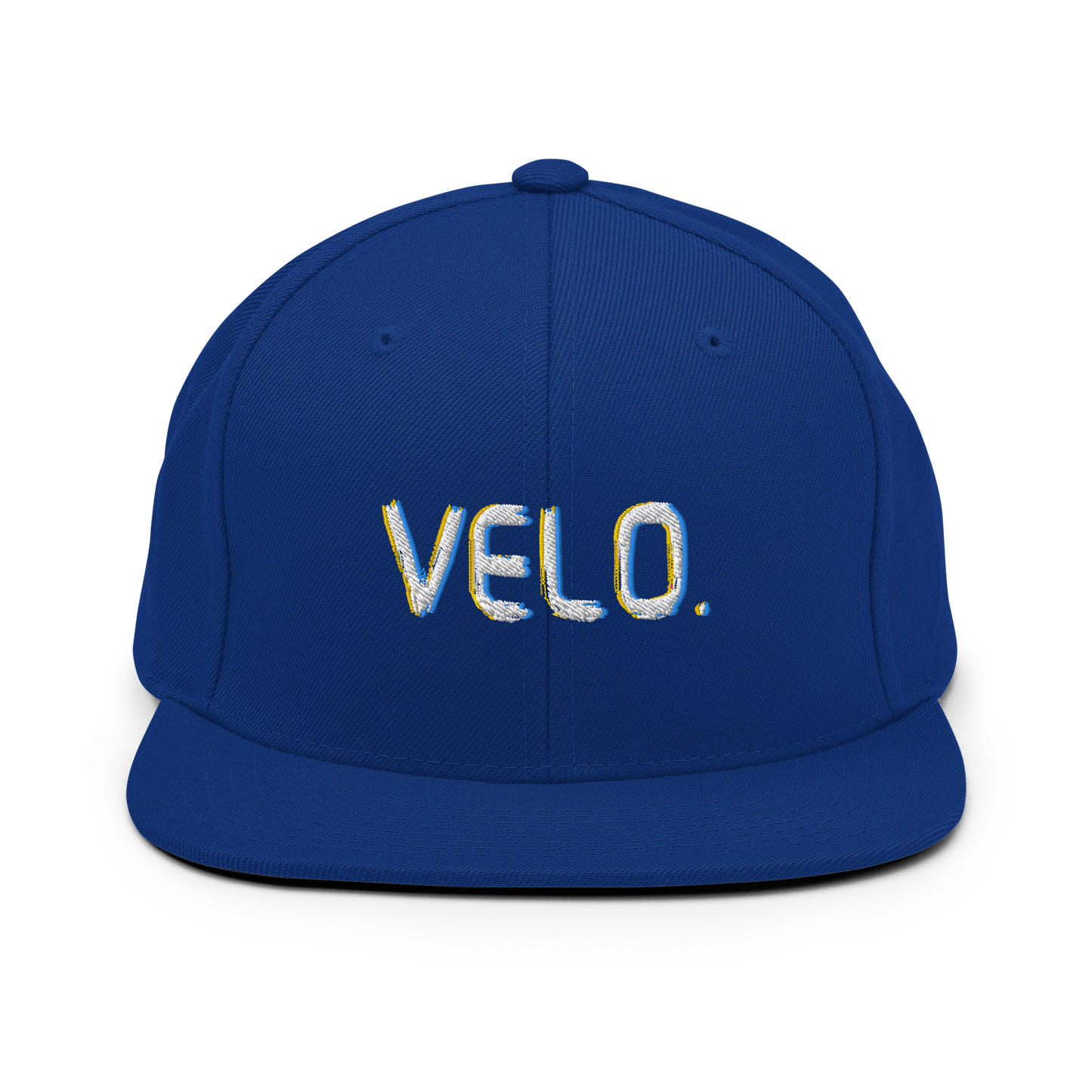 Velo. Flat Bill Snapback Hat