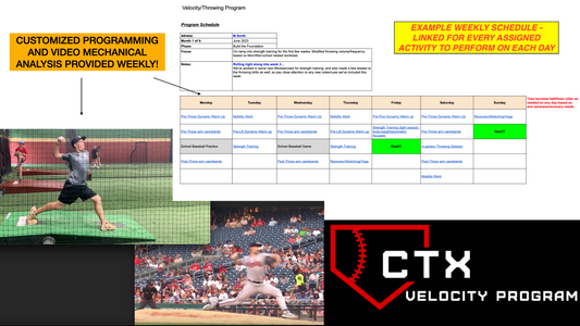 Customized Pitching and Velocity Program